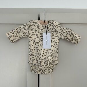 Colored Organics Floral Long Sleeve Baby Onesie